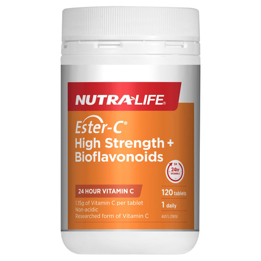 NUTRA-LIFE エスターC 1500mg + バイオフラボノイド 120タブレット [海外直送品]
